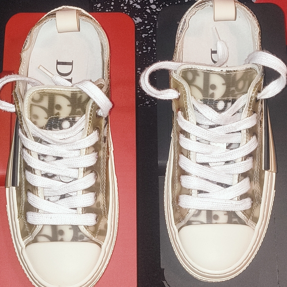 Dior Low Top Logo Sneaker - Beige Monogram - Picture 5 of 11